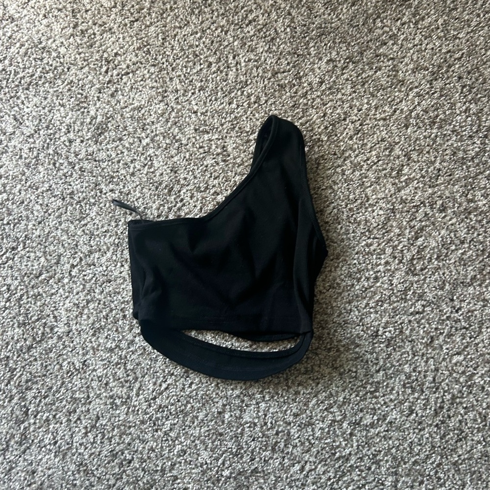 SHEIN Black One-Shoulder Kids Top